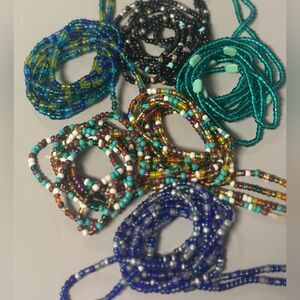 6pcs Handmade Multicolor waist Bead Stack - Women Jewelry